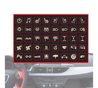 40-Piece Fluorescent Green Decals, Luminous Car Button Stickers, Interior Circuit Panel Labels, Night Safety Markers, Automotive Interior Decoration Accessories