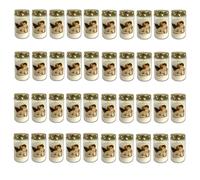 40 Piece Grave Candle White Memorial with Lid Light Angel Motif