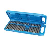 40 Piece HEX TRX SPLINE Set 3/8" & 1/2" Socket Bit Holder Impact Driver Ratchet Loops Multi One Size