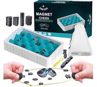 40-Piece Magnetic Chess Set, Box of 40 Magnets, Magnetic Board Game for Family Entertainment, Improved Christmas Magnetic Chess for Children and Adults, Educational, Didactic. Stones