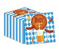 40-Piece Oktoberfest Party Napkins Set | 6.5x6.5 Inch Disposable Paper Napkins - Festive Bavarian Design for Beer Festivals, Gatherings & Celebrations