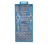 40-piece screw tap and tap socket set, solid steel threading combination, fine-thread threading matrices, hand wrench, screwdriver, combination tool