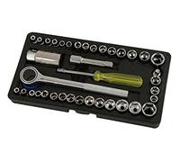 40 Piece Socket Set - 1/4" & 3/8" Drive Socket Set Kit Tool Kit