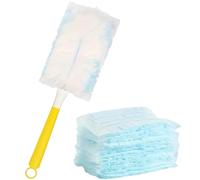 40-Piece XXL Replacement Cloth Set Including S-Wiffer Duster, Drying Cleaning Kit with Handle, with Refill for Household and Car Window Cleaner