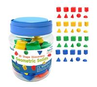 40 Pieces 3D Shapes Educational Patterns Shape Blocks for Home Activity Playroom