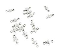 40 Pieces Antique Silver Tone Jewellery Charms Crafts Arts Making Beading 269M09 Pentagram Star Connector