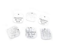 40 Pieces Antique Silver Tone Jewelry Charms E6TV6U Dreaming of the Sea Craft Art Making Crafting Beading