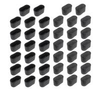 40 Pieces Black Chair Foot Cover, Oval Pvc Foot Cover, Multi-Functional Furniture Protective Cover, Durable, Anti-Slip Noise Reduction, Creative Leg Cover.
