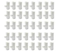 40 Pieces Chicken Waterer PVC Tee Fittings, Automatic Poultry Waterers PVC Fittings for 1/8" FTP Threads, Chicken Water Drinker and Feeder Cups for Poultry Nipples Chicken