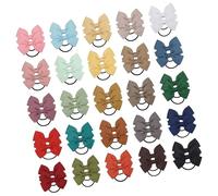 40 Pieces Colorful Grosgrain Ribbon Hair Bows Ties Hair Accesories For Baby Girls Scrunchies Elastic Bands Practical Baby Elastics