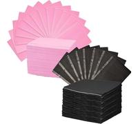 40 Pieces Disposable Dental Bibs Waterproof Scarf Towel Patient Bibs (Black Pink)