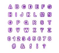 40 Pieces Fondant Alphabet Cutter, Fondant Cutter, Alphabet Fondant Puncher, Fondant Cutting Machine, Number, Alphabet Fondant Cutter Set, Cookie Cake Cutting Accessories
