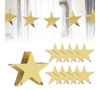 40 Pieces Large Gold Card Stars 6 Inch Gold Cutouts Double Printed Star Paper Glitter Stars Cutout Paper Star Confetti Cutouts for Wedding Party Christmas Classroom Bulletin Board Supplies(COLOR:Gold)