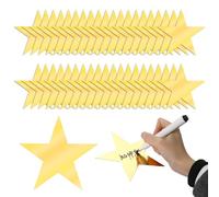 40 Pieces Large Gold Card Stars 6 Inch Gold Star Cutouts Double Printed Star Paper Glitter Star Cutouts Paper Star Confetti Cutouts for Wedding Party Christmas Classroom Bulletin Board Supplies