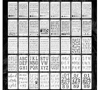 40 Pieces Letter Stencils for Painting 4 x 7 Inch Alphabet Reusable Plastic Numbers Font Templates for Journal Notebook, Scrapbook Decor Supplies
