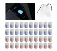 40 Pieces of Tire Accessories, Equipped with 1 Piece Storage Bag, Glow-in-the-Dark Valve, Car Tire Dust Cap, Rubber Valve Cover, Tire Valve Cover, Suitable for Cars, Trucks, (Blue, Red）