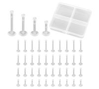 40 Pieces Of Transparent Lip Nails And 1 Piece Of 4-Compartment Storage Box, Acrylic Puncture Nails, Invisible Lip Ornaments,Ring Replacement, Perforated Jewelry.
