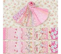 40 Pieces Pink Jelly Roll Cotton Fabric Strips, Pre-Cut Quilting Strips, 2.56×19.69 Inches, for DIY Girls’ Crafts, Doll Clothes, Patchwork