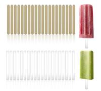 40 Pieces Reusable Acrylic Popsicle Sticks, 4.33 Inch Clear & Gold Popsicle Mold Sticks Ice Cream Cakesicle Mold Sticksmirror Ice Popstick For Diy Ice Pop, Cake Pop, Candy Dessert Making Crafts