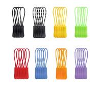 40 Pieces Zipper Pulls, Zip String Extension Zipper Tag for Clothes Traveling Case Handbag Purse, Zipper Pull Replacement, Non Slip Zipper Tags, Cord Pulls Zipper for Bags Tents Trolley Cases
