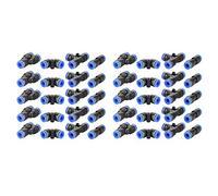40 piezas 6 mm manguera de aire conector de empuje neumático conjunto de accesorios rápidos para herramientas de tubería de aire plástico 4 formas alta presión Segura confiable