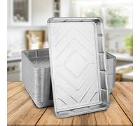 40 Pk Coppice Aluminium Foil Tray For Baking, Bbq, Roasting, Grilling & Food Storage 32 X 20 X 3Cm. Freezer, Microwave & Oven Safe