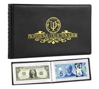 40 Pockets Banknote Collecting Album 20 Sheets Clear Currency Bill Holder