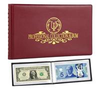 40 Pockets Banknote Collecting Album 20 Sheets Clear Currency Bill Holder