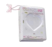 40 Pockets Photo Binder Album, Mini Photocard Holder Book With Lovely Pendant, Heart Hollow Cute Squirrel Or Cat Pattern, Trendy Waterproof Photo Album For Ph-oto Picture Collection