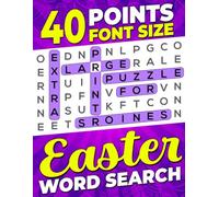 40 Points Font Size Extra Large Print Easter Word Search for Seniors