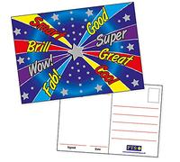 40 Positive Mixed Words Metallic School Reward Postcard Home A6 Primary Teaching Services