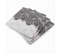 40 PPS 3-Ply Black Paisley Design Tissue Paper Napkins Serviettes for Decoupage Lunch 33cm x 33cm - Pack of 20 x2 for Party, Lunch, Picnic (Black Paisley Design)