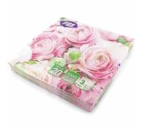 40 PPS 3-Ply Pink Roses Design Tissue Paper Napkins Serviettes for Decoupage Lunch 33cm x 33cm - Pack of 20 x2 (Pink Roses Design)