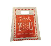 40+ Quality Small Fashion Plastic Carrier Bags for Shops, Markets, Party Gift loot Bags 12cmx12cm by Fat-catz-copy-catz (12cm Thank You #6)
