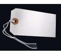 40 Quality White Strung tags 120mm x 60mm
