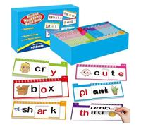 40 Read and Rhyme Flip Books Word Family Phonics Flash Cards Early Reading Learning Materials for Kids Preschool Homeschool Kindergarten Activities