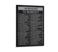 40 Reasons To Workout InspirationalCover Poster Art Canvas Gift for Friends Or for Your Own Use Bedroom Living Room Decoration AestheticFrame-style 16x24inch(40x60cm)