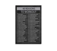 40 Reasons To Workout InspirationalCover Poster Art Canvas Gift for Friends Or for Your Own Use Bedroom Living Room Decoration AestheticUnframe-style 16x24inch(40x60cm)