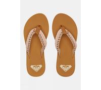 40 Roxy Womens Porto Rope Flip Flops Sand Brown Size 7
