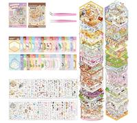 40 Sets DIY 3D House Sticker Scene Kit, 3D Sticker Scenes Book Creative Miniature Scene Stickers Book with 2 Tweezers, Stress Relief Stickers DIY Sticker-Therapy for Kids and Adults