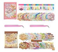 40 Sets DIY 3D Sticker Scene Collection Book for Adults Kids Girls,Sticker Therapy for Adults,Make Your Own Isometric House Stickers Relief Stress Pass The Time Birthday Gift Play Park Hamburg