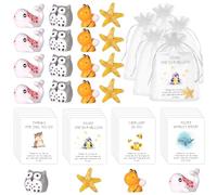 40 Sets Employee Appreciation Gifts, Staff Appreciation Gifts Inspirational Thank You Gift Animal Pun Funny Resin Bee Star Whale Owl Thank You Note Cards for Office Coworkers Pocket Bulk Favors