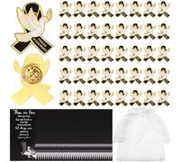 40 Sets Funeral Ribbon Dove Pins Bulk Memorial Ribbon Metal Pins Badge Brooches Memorial Prayer Cards Organza Bags Funeral Mourning Event Bereavement Remembrance Gifts for Loved Ones (Black)