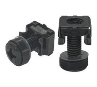 40 Sets M6 Mount Cage Nuts screws,Rack Mounting Bolts for Server Cabinet (Black)