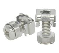 40 Sets M6 Mount Cage Nuts screws,Rack Mounting Bolts for Server Cabinet (Silver)