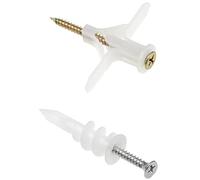 40 Sets of Drywall Anchors,Expansion Plugs and Screws for The Plasterboard Fixation