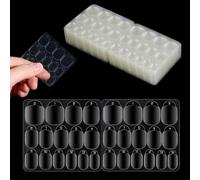 40 Sheet 600 PCS Sticky Tabs for Nails, 15 Sizes Nail Adhesive Tabs for Press Ons, Double Side Jelly Adhesive Nail Sticky Tabs for Manicure