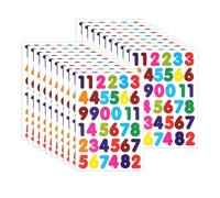 40 Sheets 1440 PCS 0 to 9 Number Stickers Colorful Number Stickers Self Adhesive Numbers Stickers for DIY Art Project Art Decoration and Crafts Supplies Hand Craft