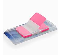 40 Sheets 45 x 25 mm Laminated Repositionable Bookmarks (Pink)