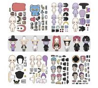 40 Sheets Demon Movie Hunters Stickers, Make a face and Dress Up Stickers for Girls, Make Your Own Stickers for Kids Toddlers, Party Favor Age 3+ Birthday Gift Movies Themed Art Craft Party Supplies